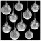 12 Glass Ball Christmas Ornaments Christmas Hanging Ornament in Clear Shiny Iridescent Clear Glass Christmas Tree Ball Bauble Blown Glass Balls (2.36 in, 2.76 in) for Party Decoration